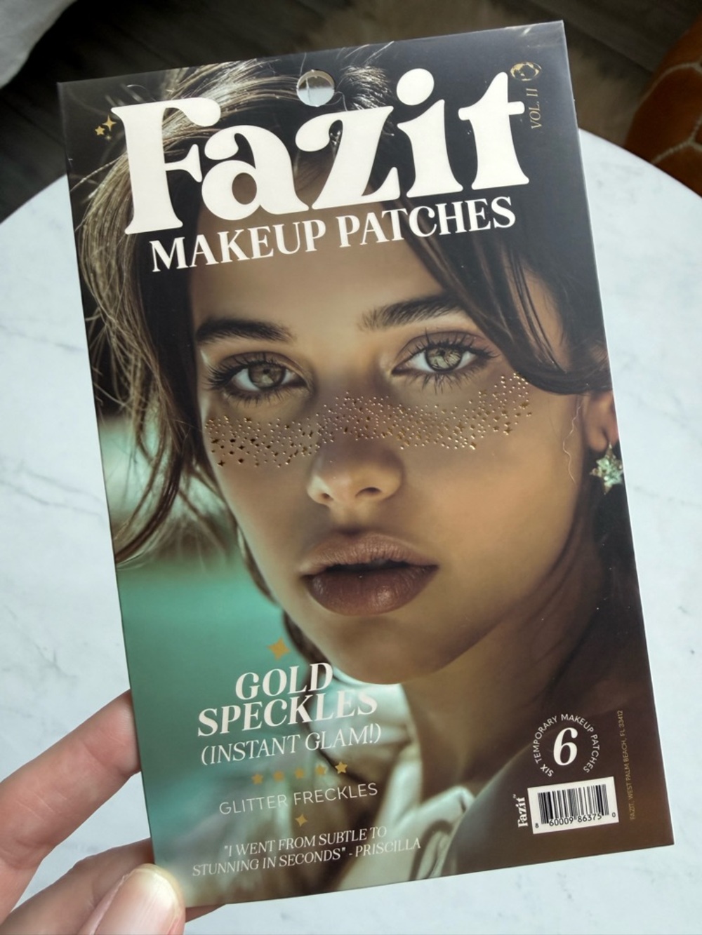 NEW Fazit Gold Glitter Freckles Makeup Patches (6 Count) | Stardust Speckles